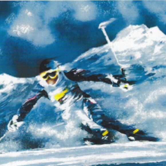 "Downhill Skier" by Victor Spahn Seriolithograph - Picture 2 of 7